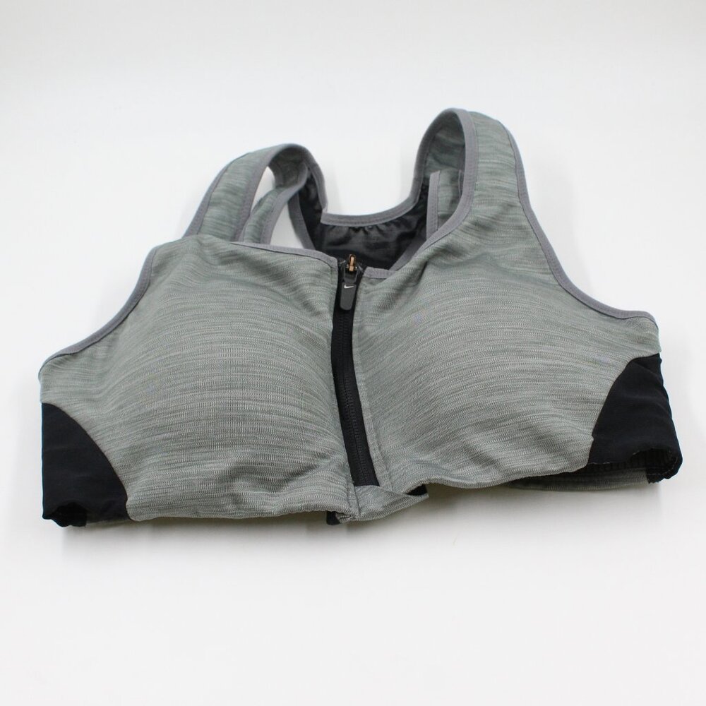 Nike Shape Dri-Fit Women's High-Support Padded Zip-Front Sports Bra  Size M